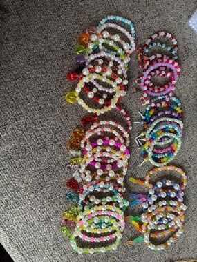 Handmade glass beaded bracelets. My candy collection. bracelets are $5 each.